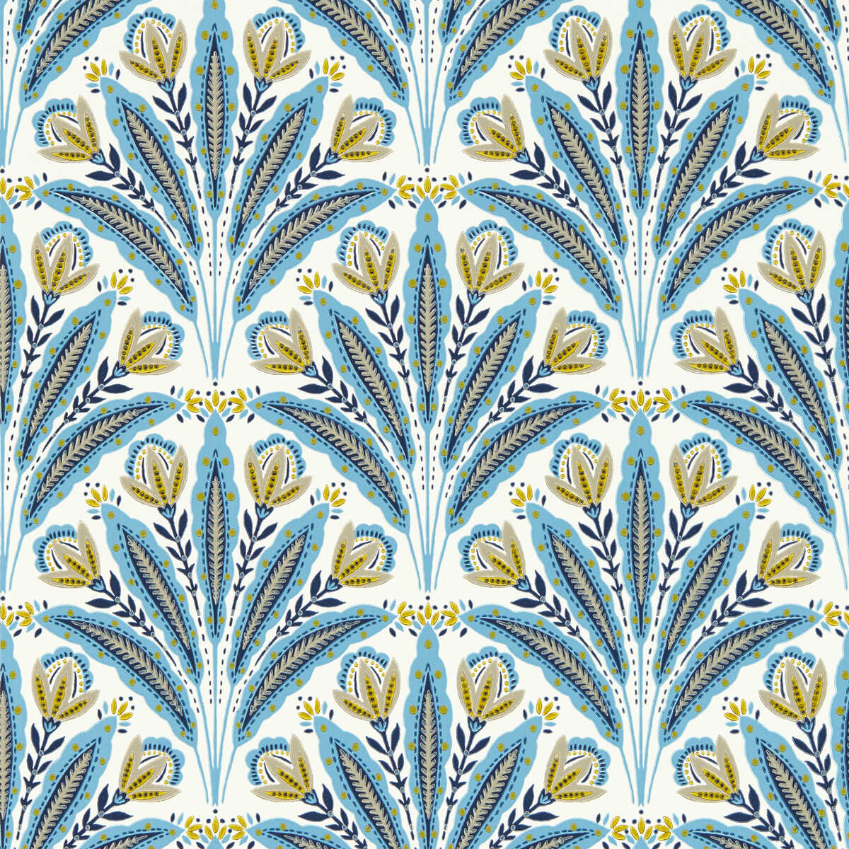 Attingham - Denim Wp - CLARKE AND CLARKE Wallpaper