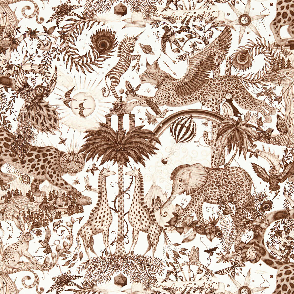 Paradise Lost - Sepia Wp - CLARKE AND CLARKE Papel pintado