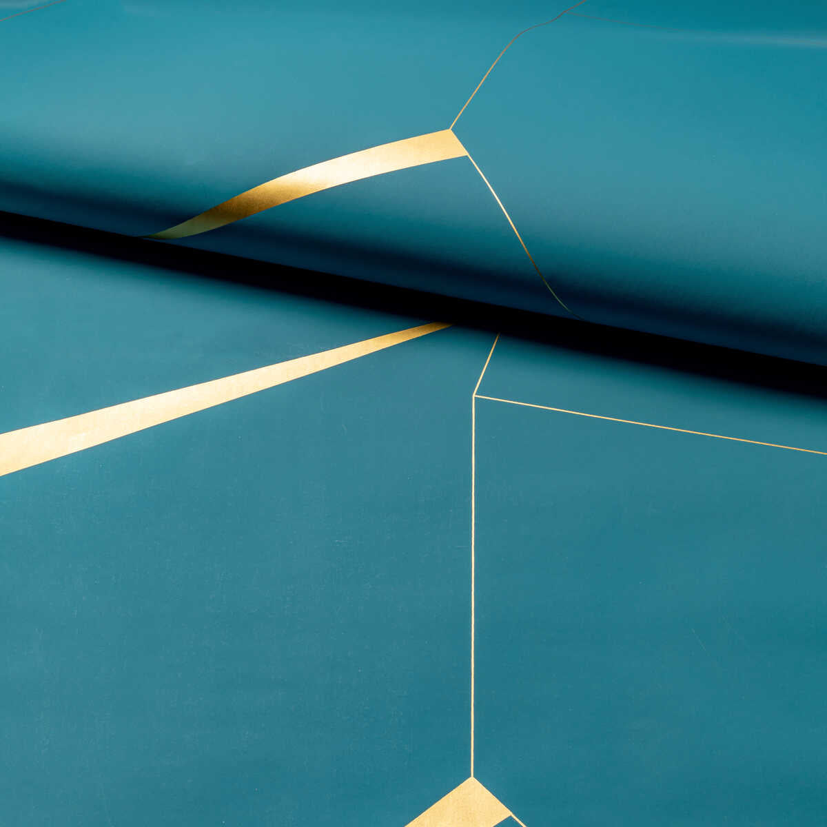 Divergent - Teal - KRAVET COUTURE Wallpaper