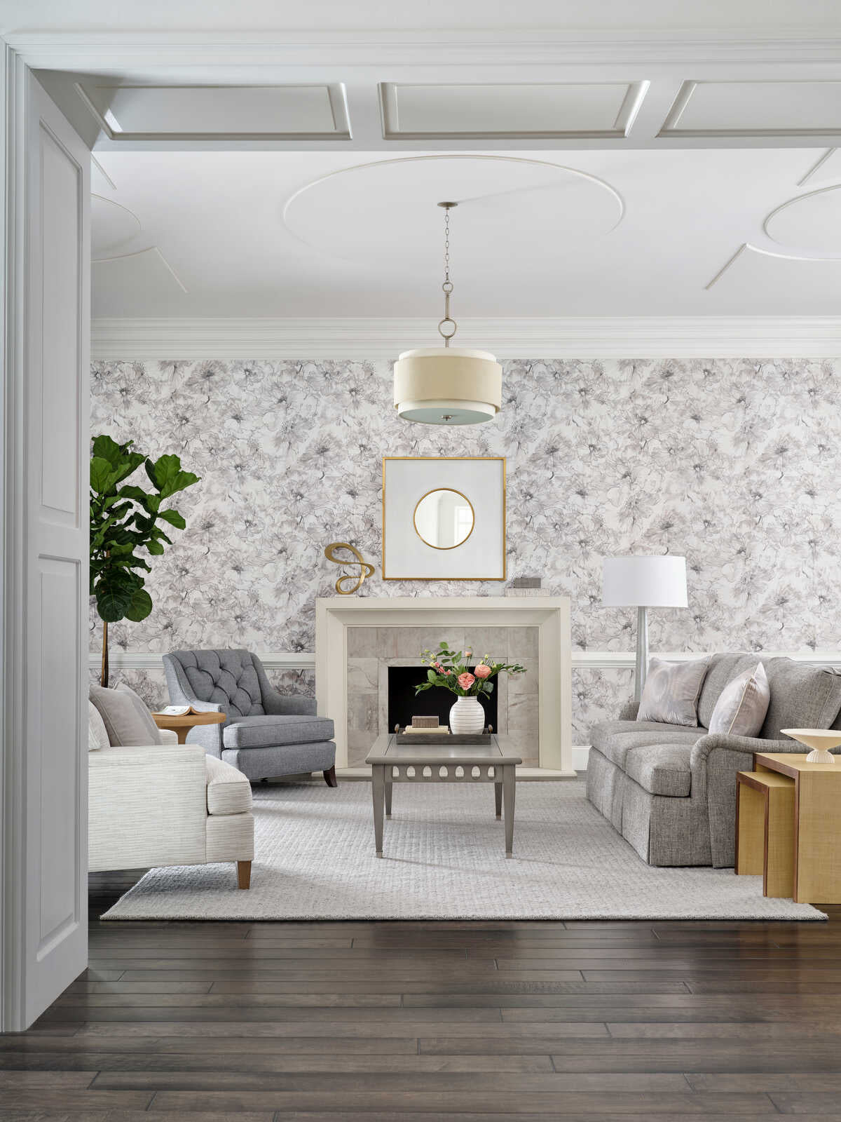 W-Ayrlies - Greige - KRAVET COUTURE Wallpaper
