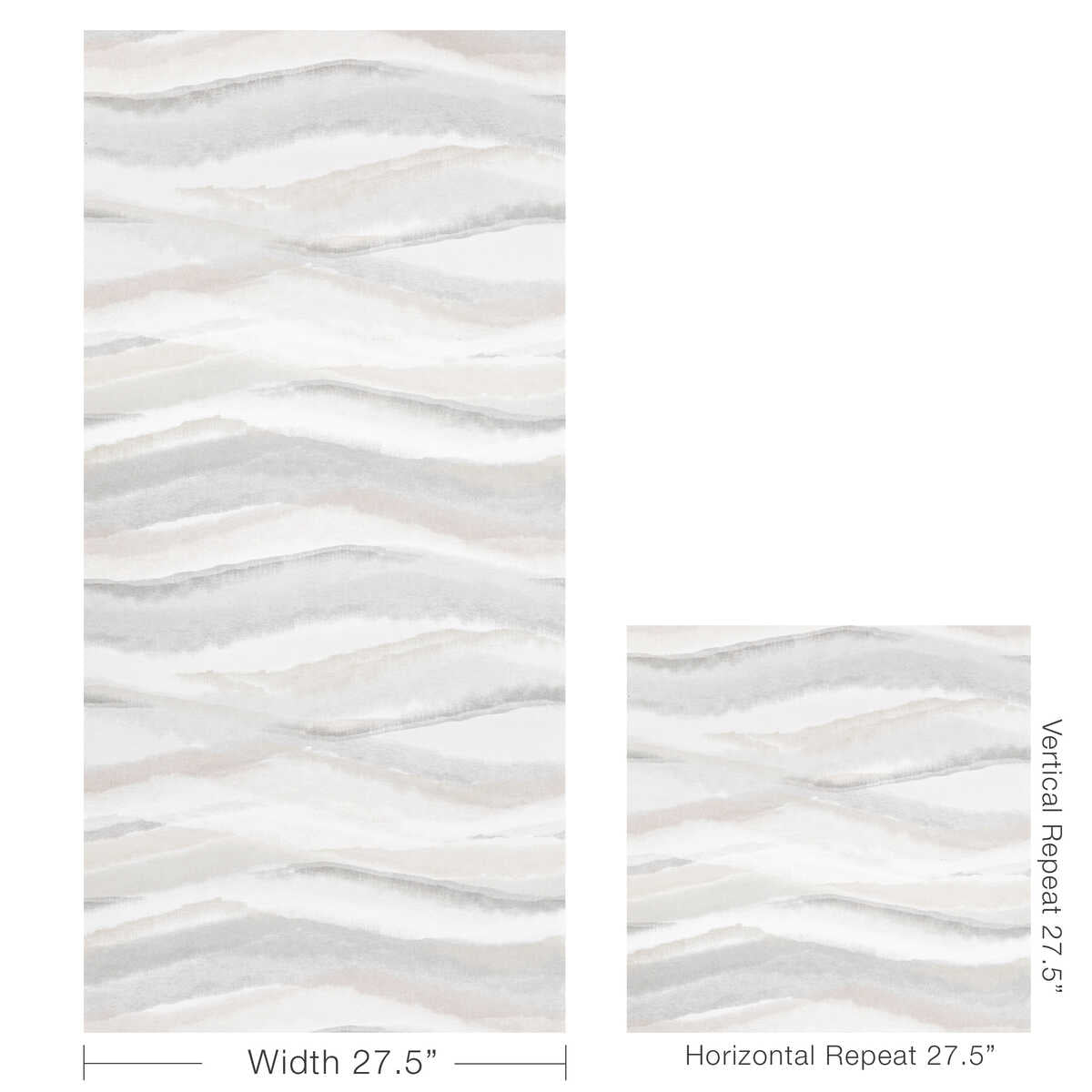 Striate Wp - Platinum - KRAVET COUTURE Papel pintado