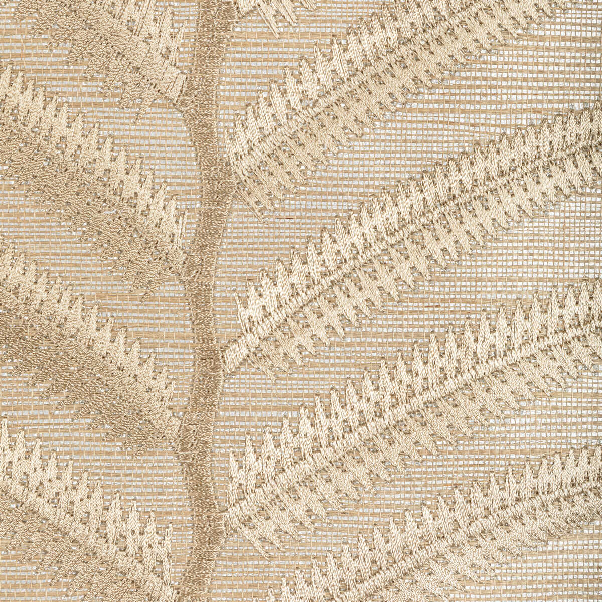 Plantae Emb Sisal - Sand - KRAVET COUTURE Wallpaper