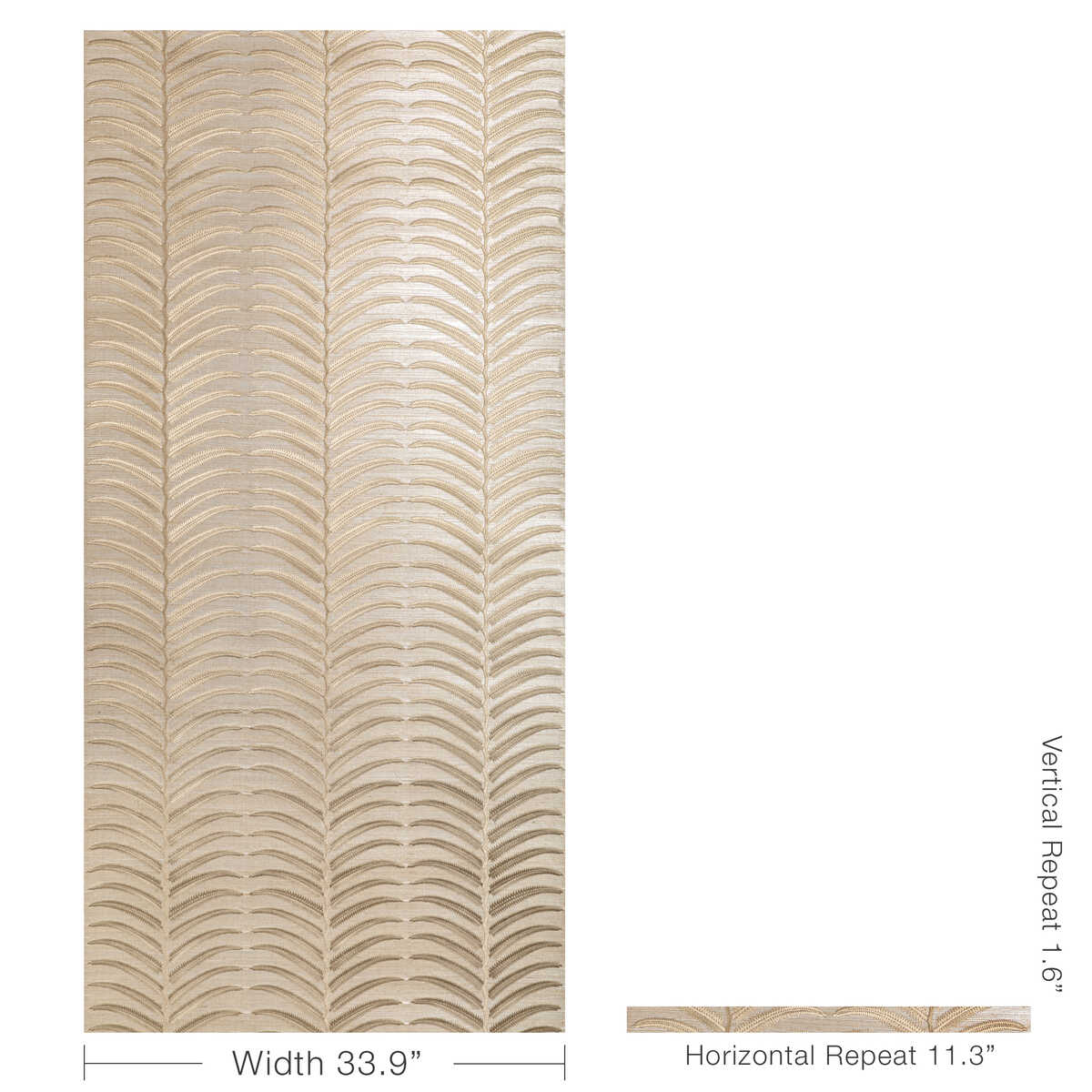 Plantae Emb Sisal - Sand - KRAVET COUTURE Wallpaper