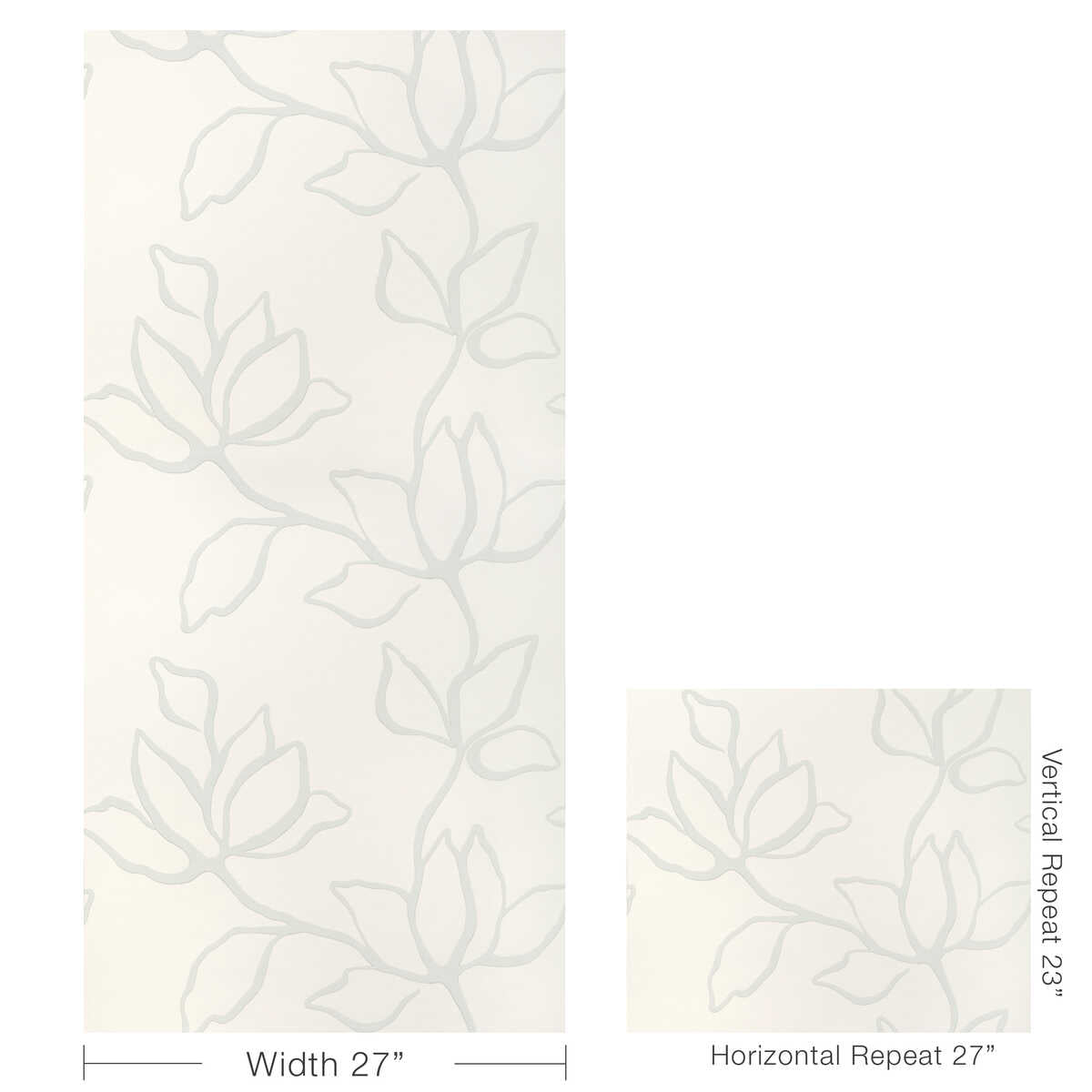 Floral Sketch Wp - Mist - KRAVET COUTURE Wallpaper