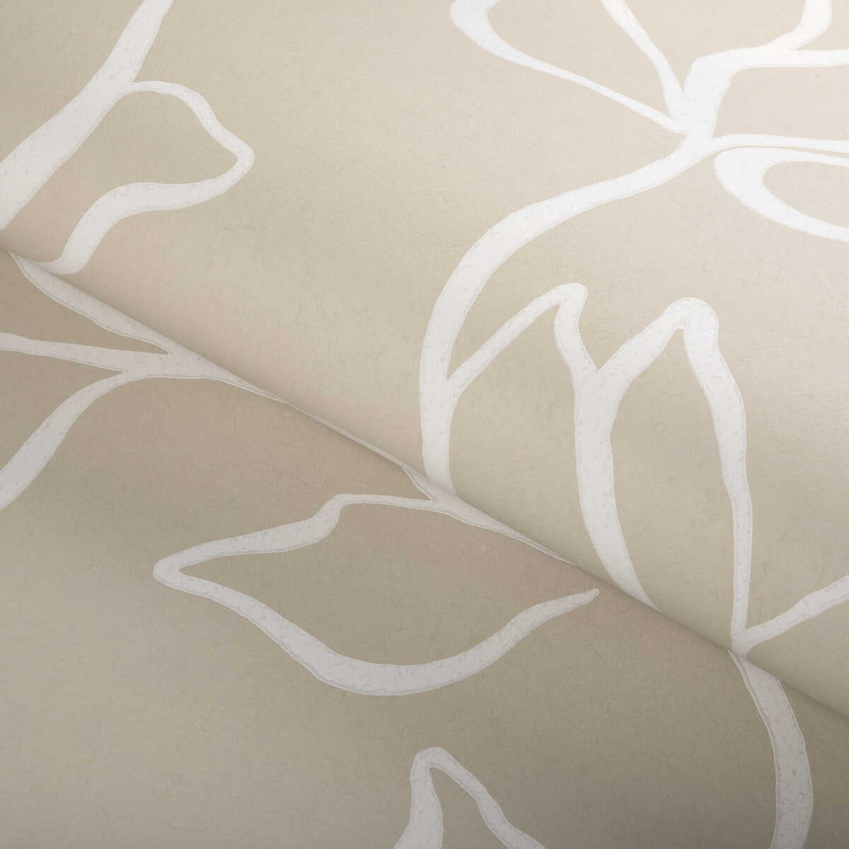 Floral Sketch Wp - Linen - KRAVET COUTURE Wallpaper