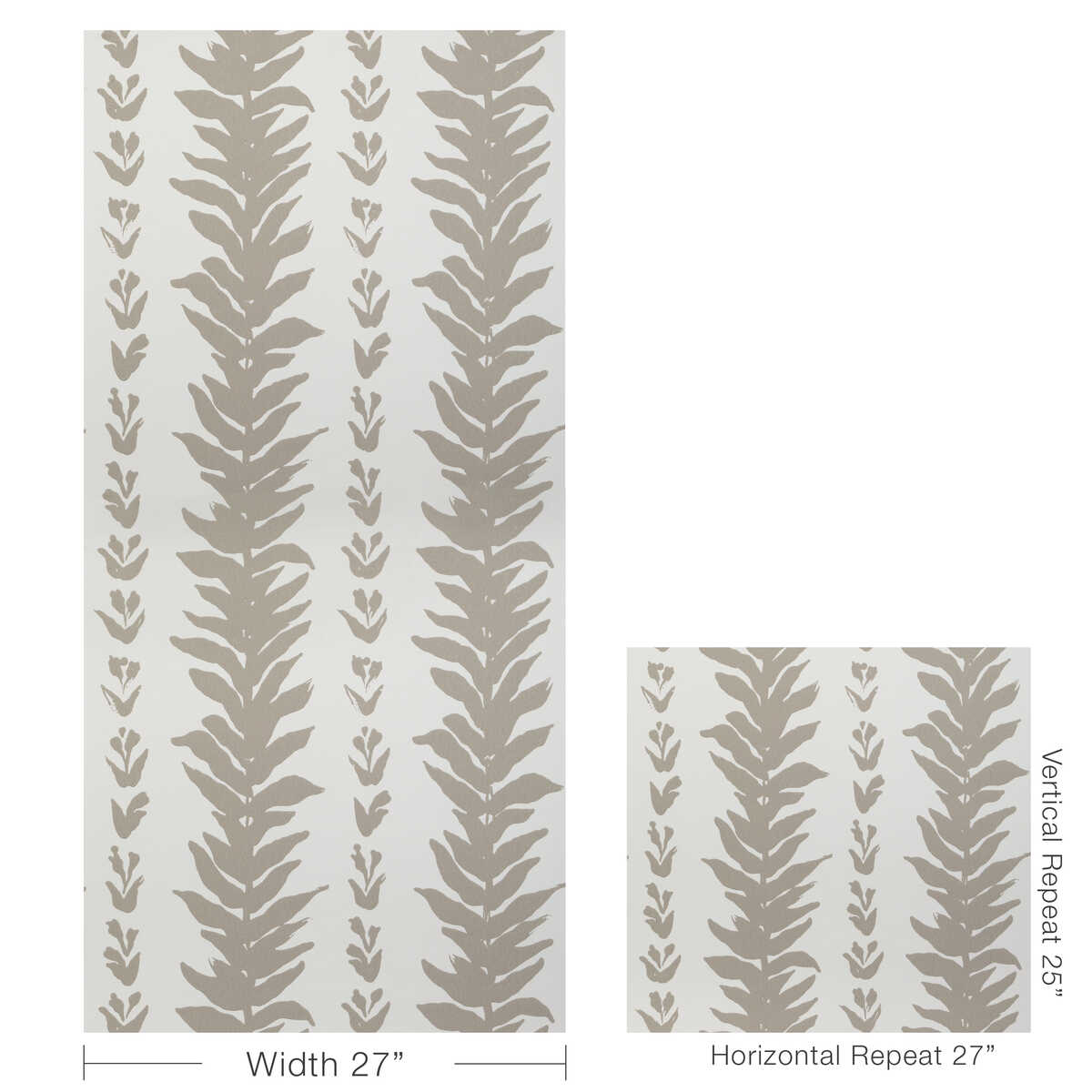 Climbing Leaves Wp - Fawn - KRAVET COUTURE Wallpaper