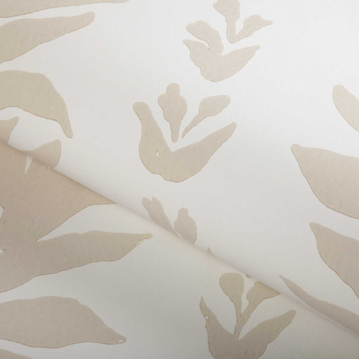 Climbing Leaves Wp - Linen - KRAVET COUTURE Wallpaper