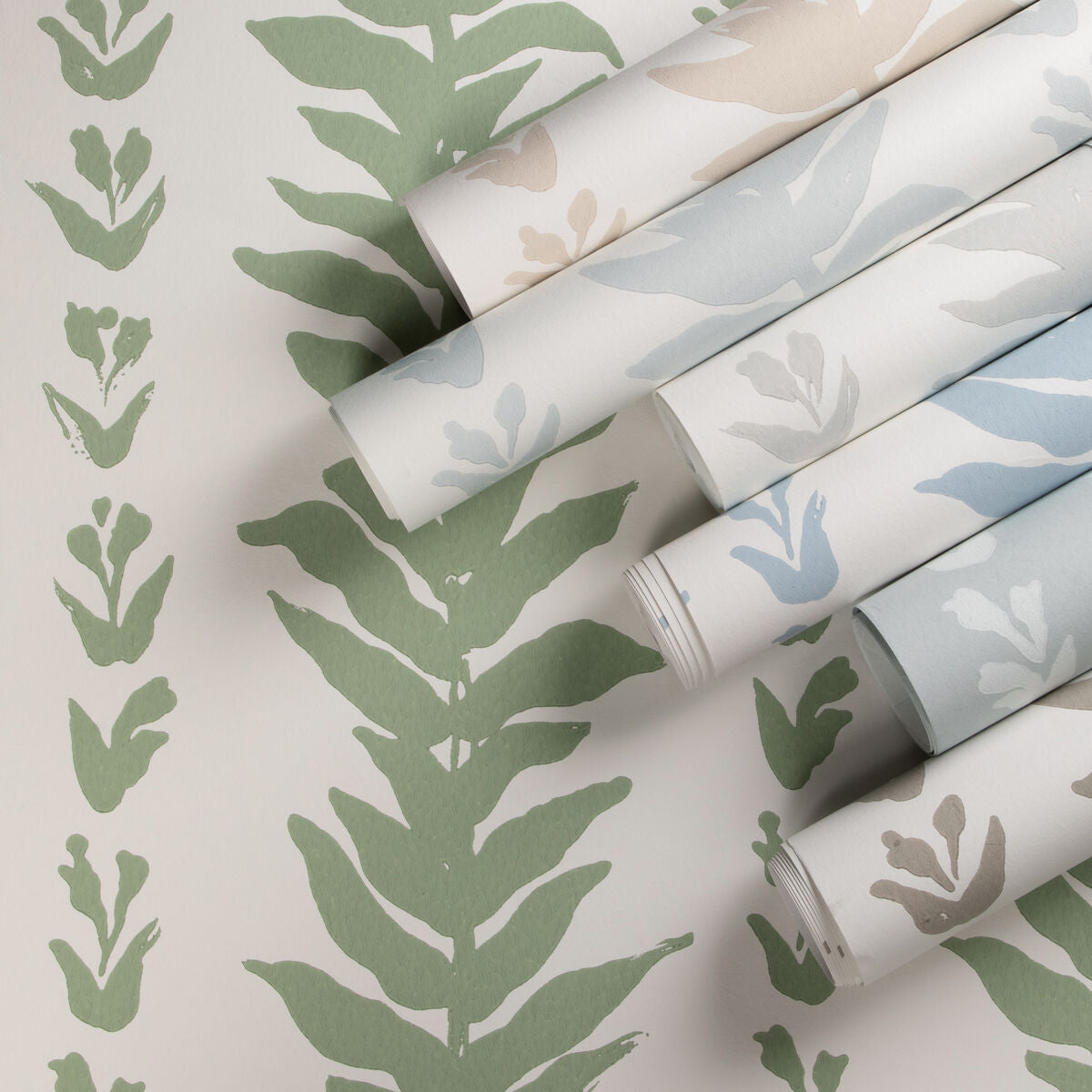 Climbing Leaves Wp - Chambray - Kravet Couture Papel pintado