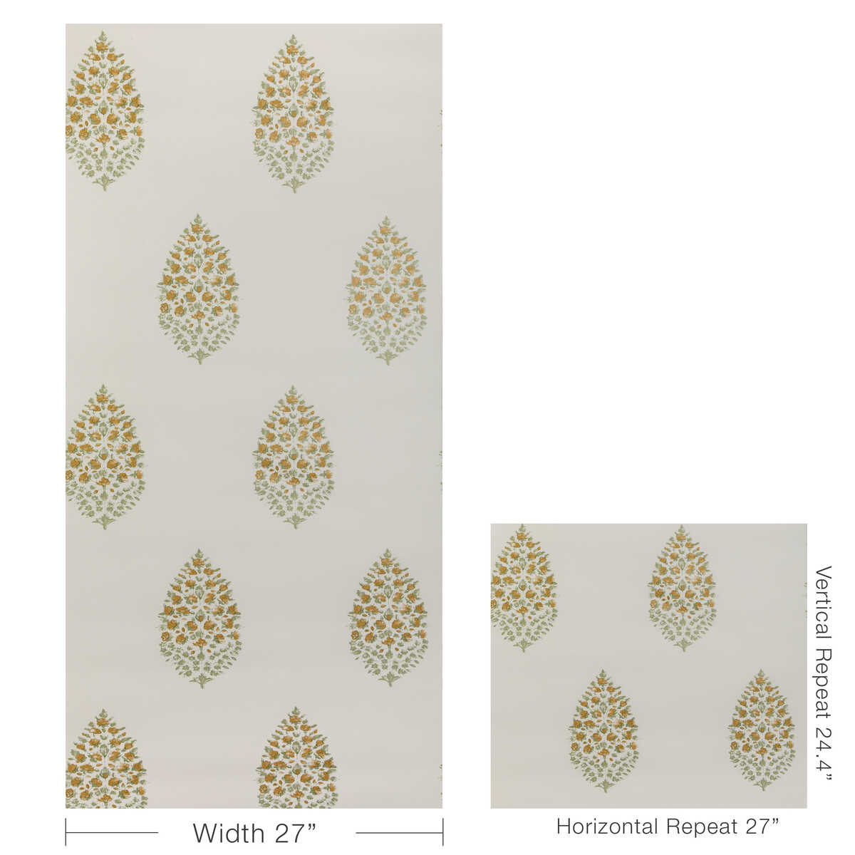 Atelier Paisley Wp - Wheat - KRAVET COUTURE Wallpaper