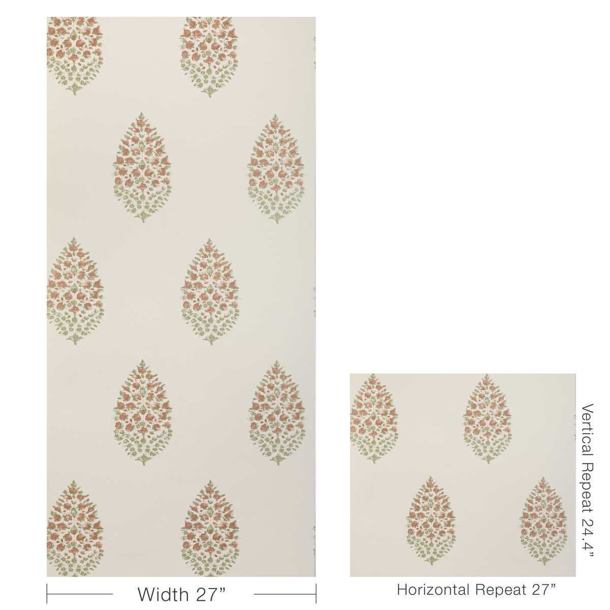 Atelier Paisley Wp - Clay - KRAVET COUTURE Wallpaper
