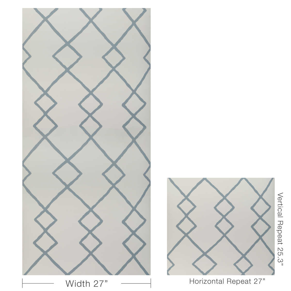 Geo Graphica Wp - Chambray - KRAVET COUTURE Wallpaper