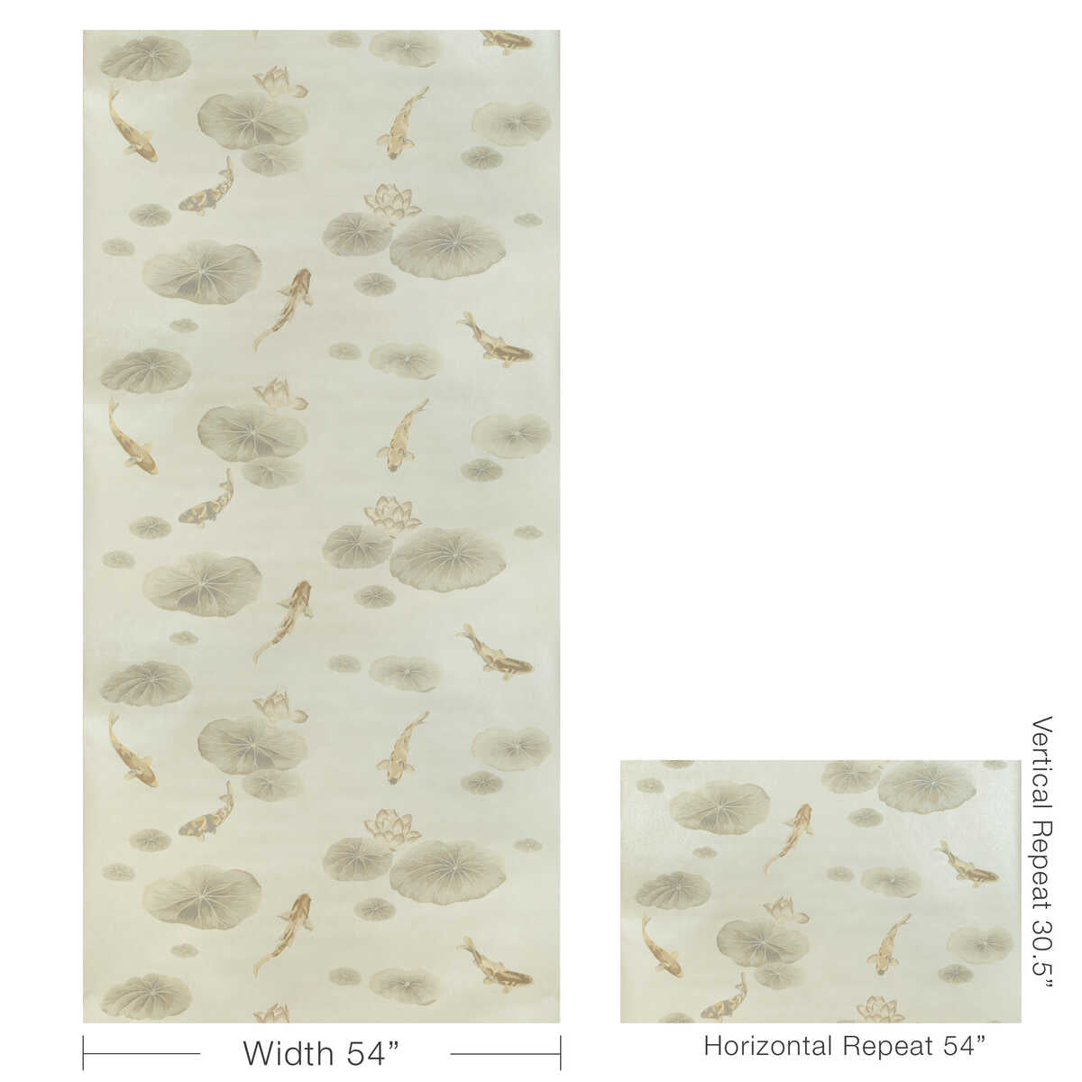 Lotus Pond Mica Wp - Pearl - KRAVET COUTURE Wallpaper