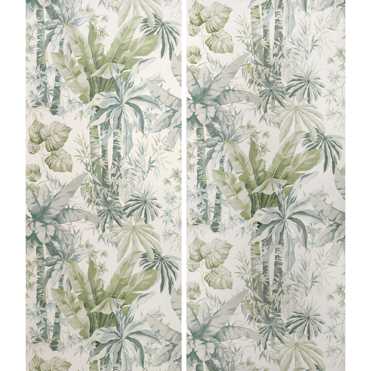 Junglewood Pnl - Blue Sage - KRAVET COUTURE Wallpaper