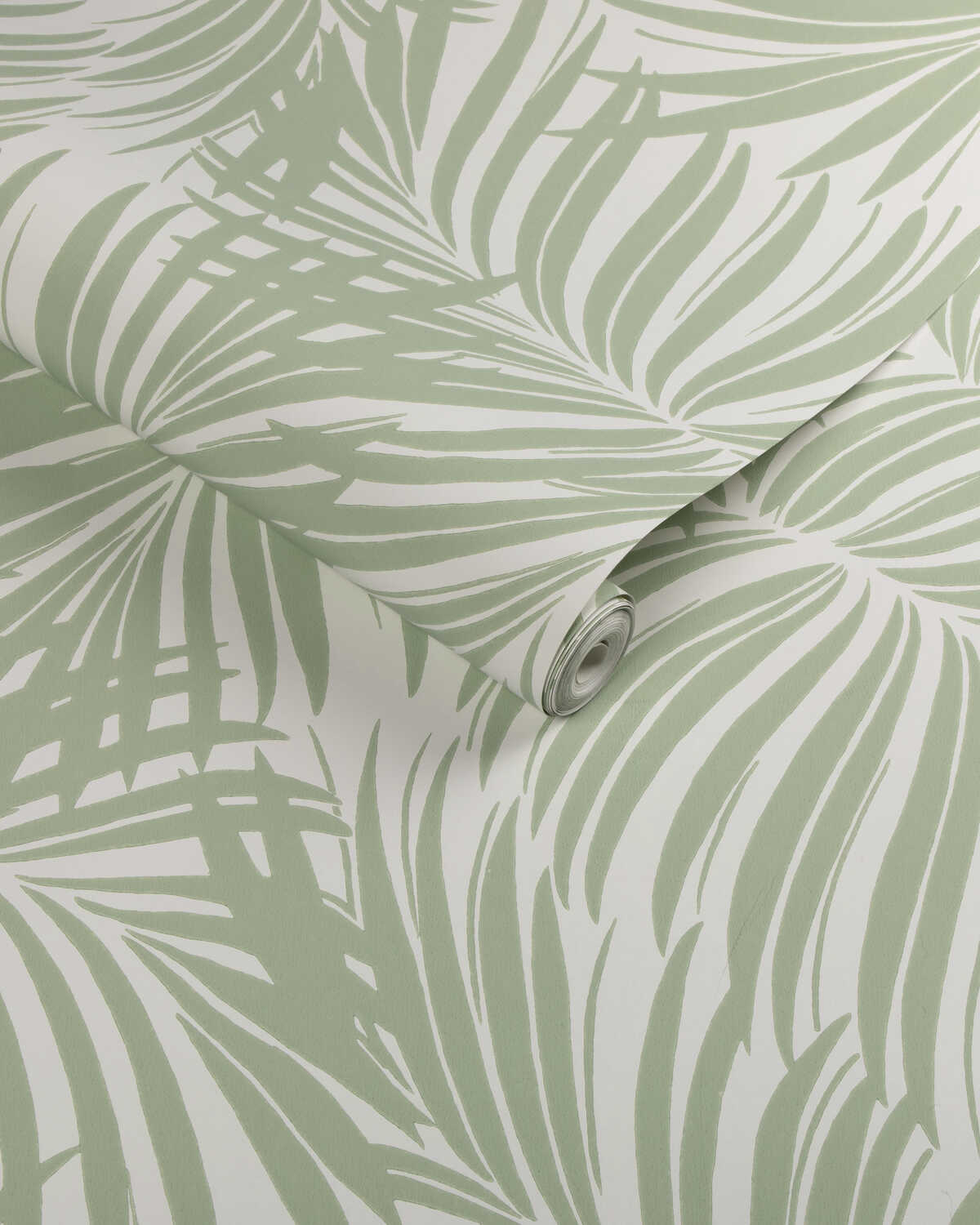 Palm Leaf Wp - Light Green - KRAVET COUTURE Wallpaper