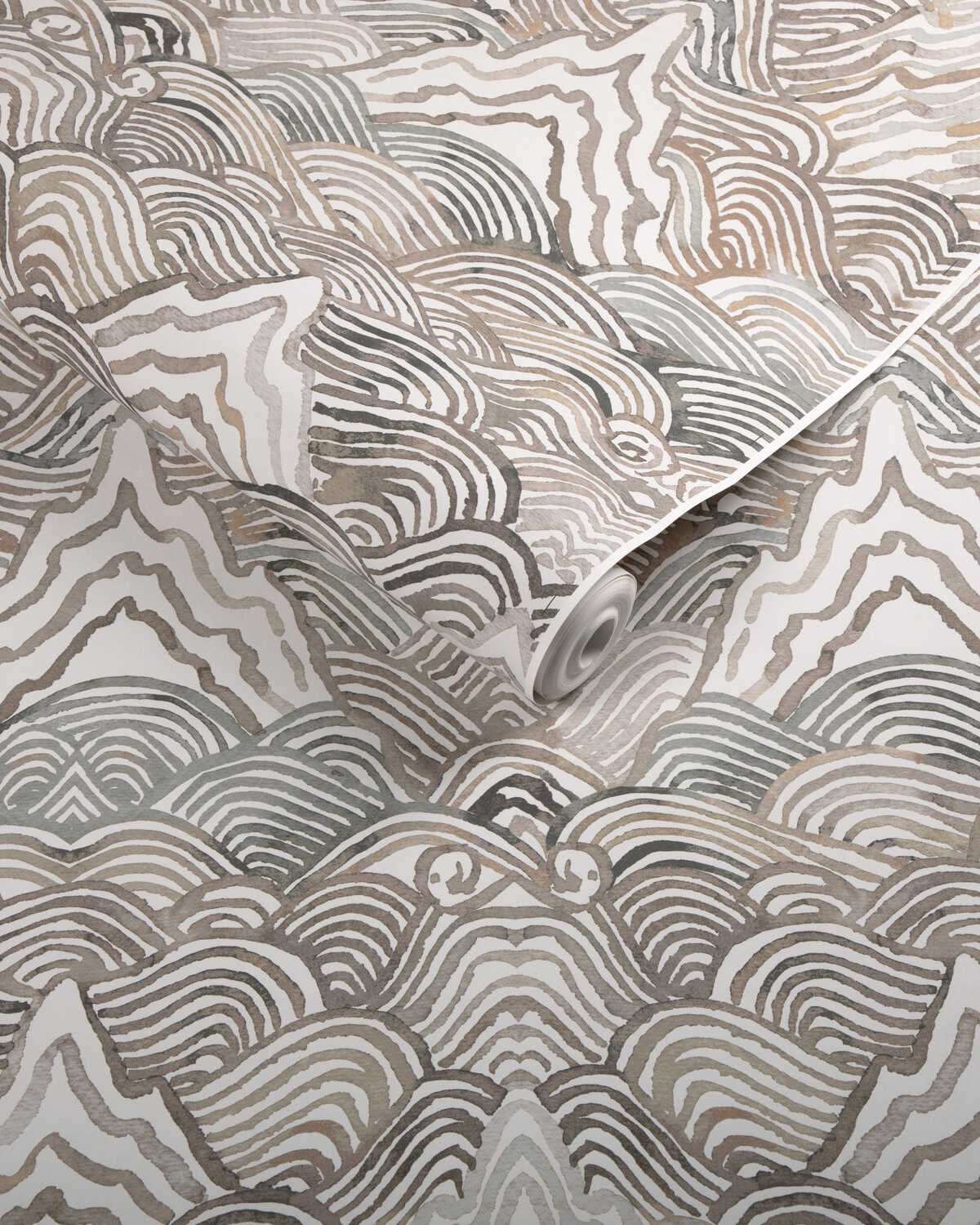 Shangri La Wp - Stone - KRAVET COUTURE Wallpaper