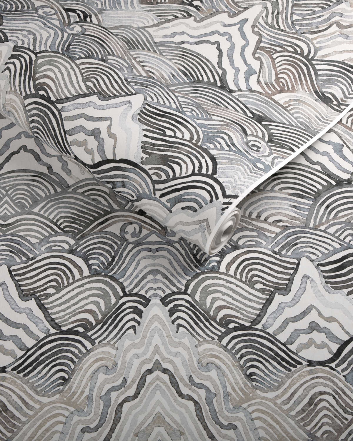 Shangri La Wp - Noir - KRAVET COUTURE Wallpaper