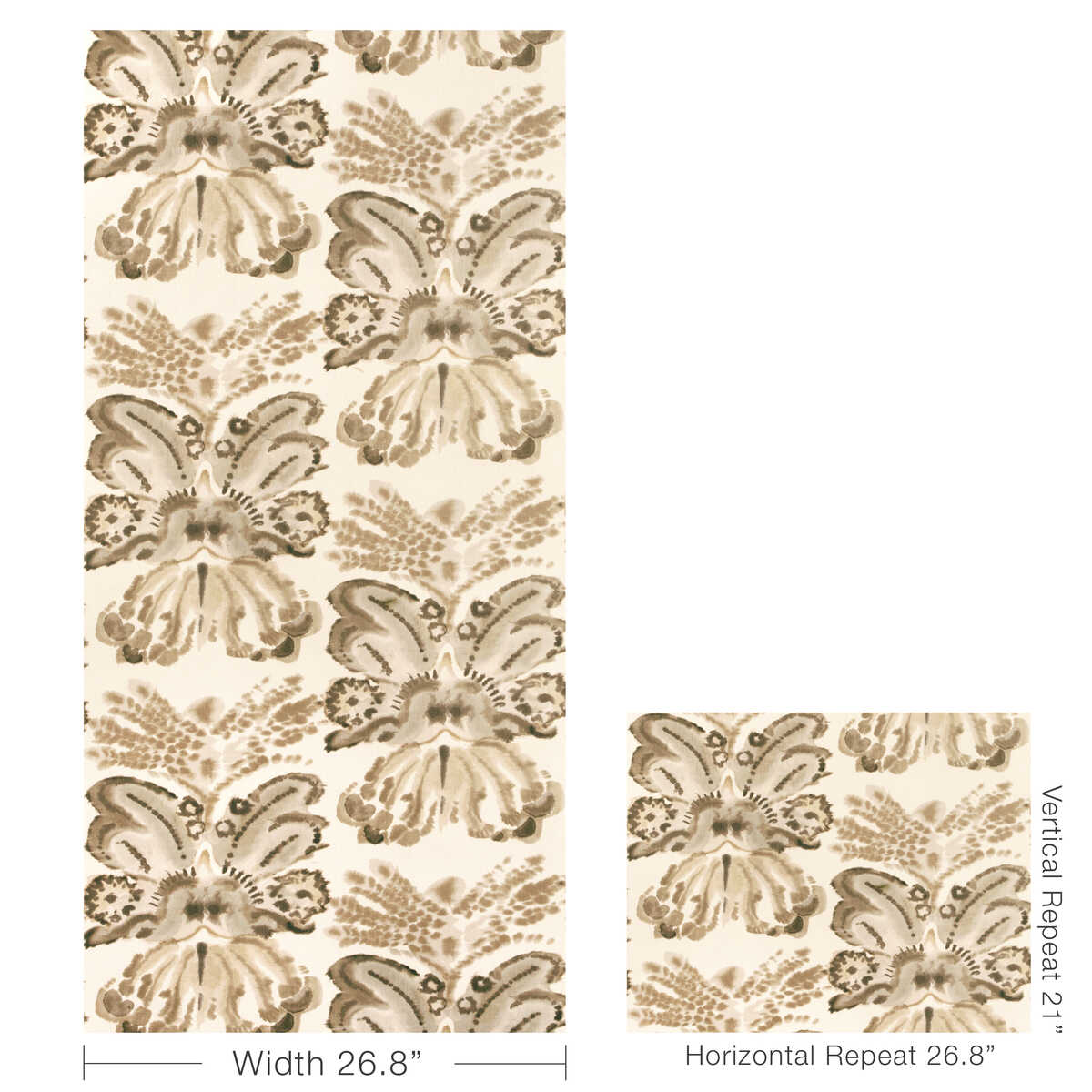 Rorschach Wp - Natural - KRAVET COUTURE Wallpaper