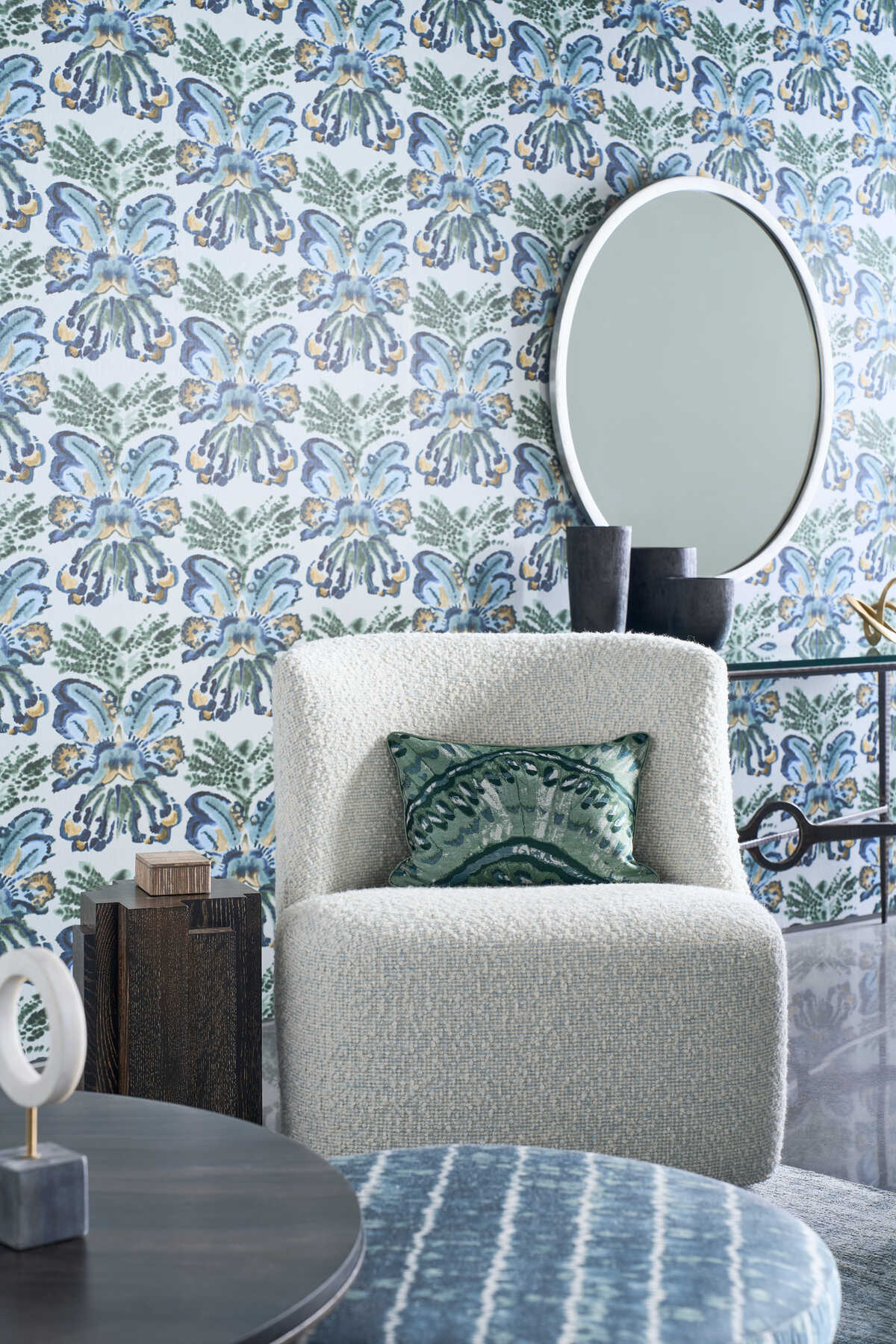 Rorschach Wp - Stormcloud - KRAVET COUTURE Wallpaper
