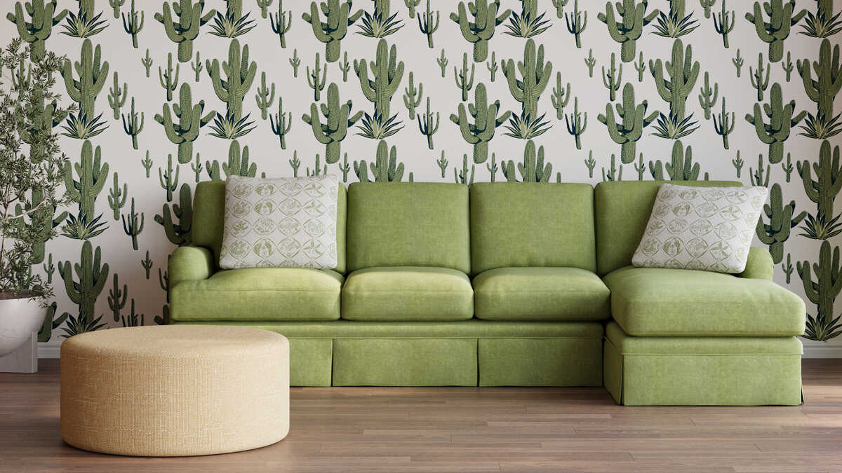 Cacti Land Wp - Agave - KRAVET COUTURE Papel pintado
