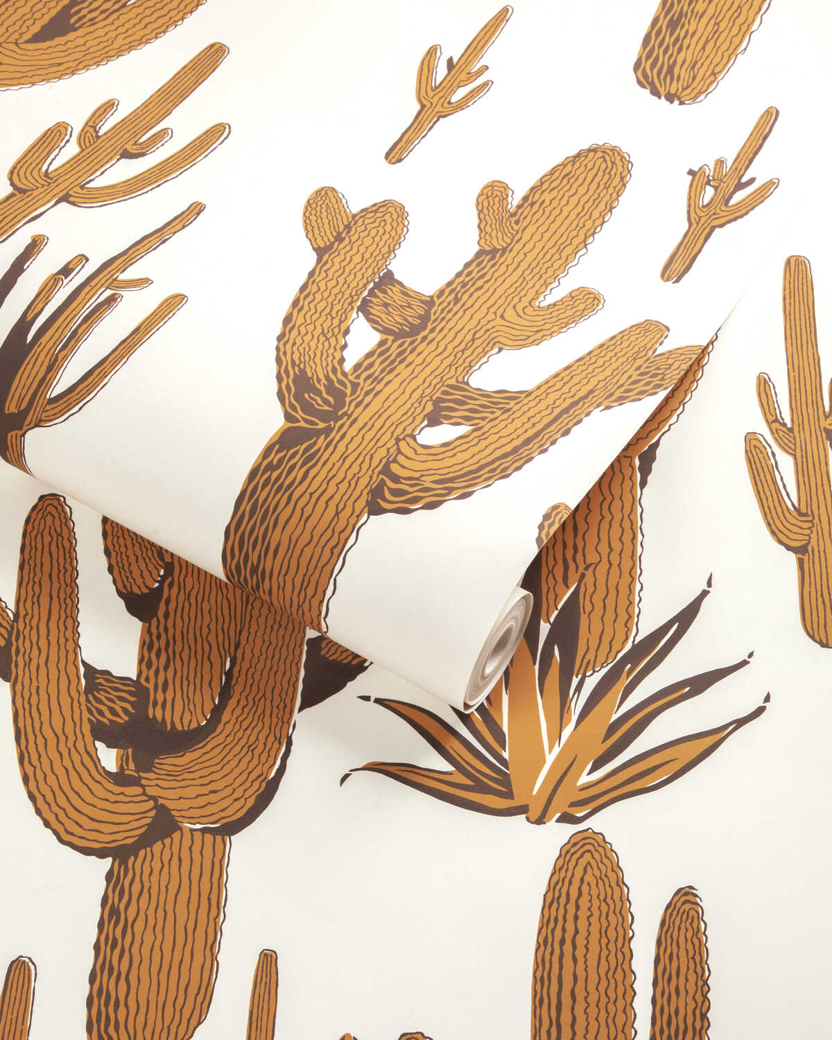 Cacti Land Wp - Saffron - KRAVET COUTURE Papel pintado