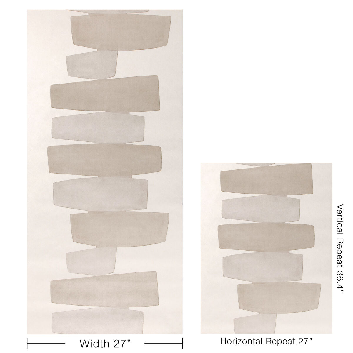 Stacked Wp - Fog - Kravet Couture Wallpaper