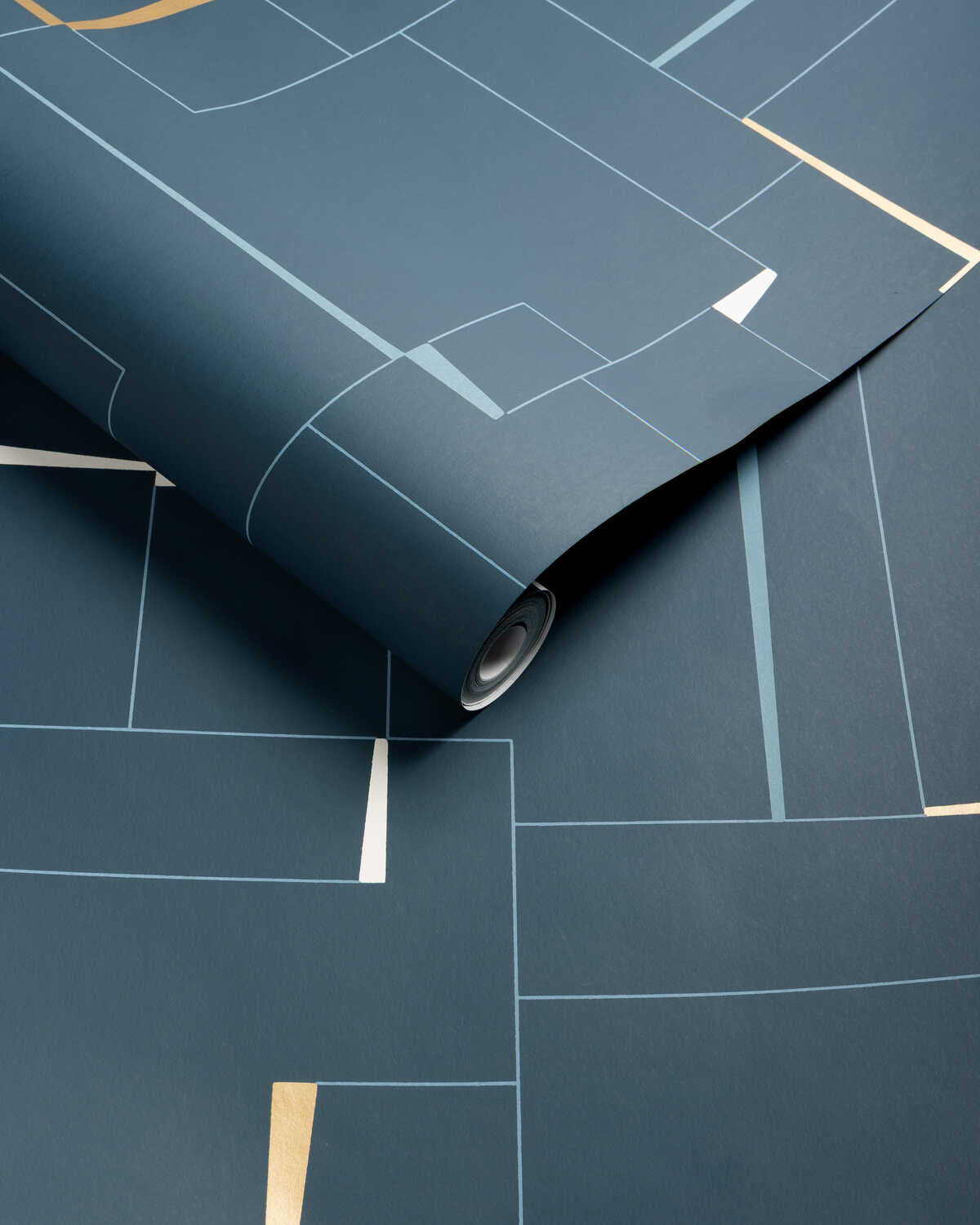 Counterculture - Indigo - KRAVET COUTURE Wallpaper
