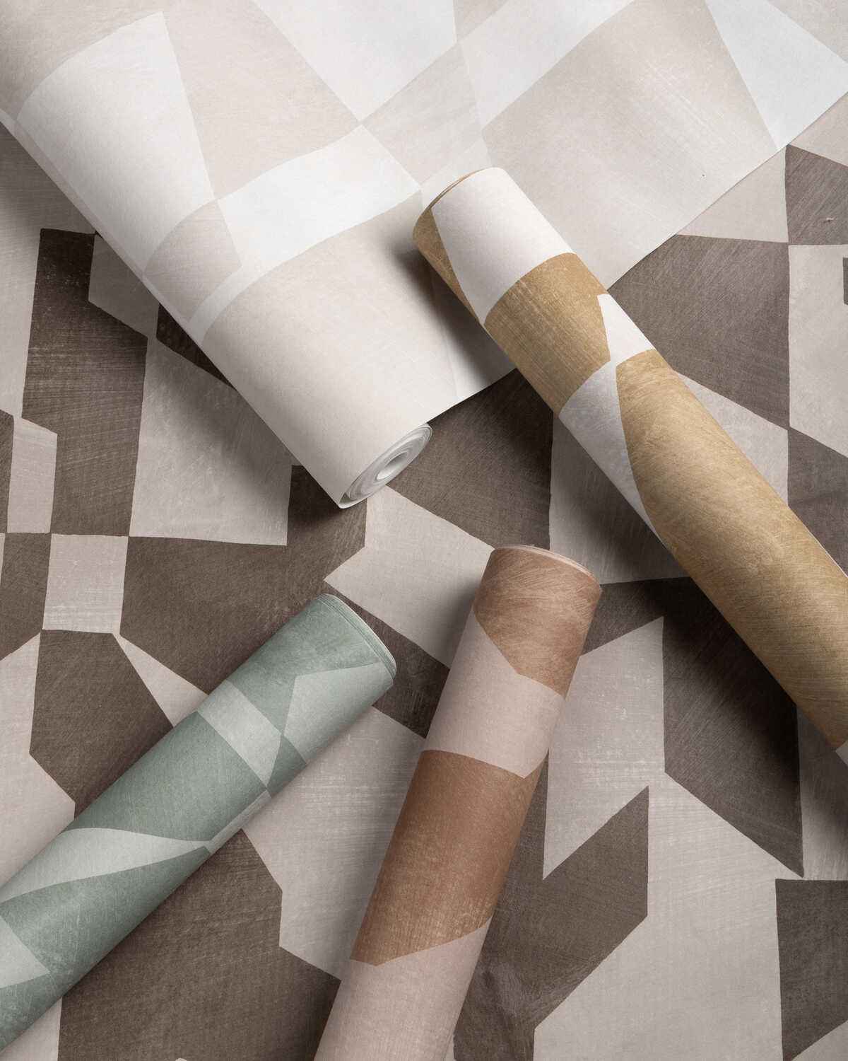 Shape-Shifter-Truffle-Kravet-Couture-Wallpaper - KRAVET COUTURE Wallpaper