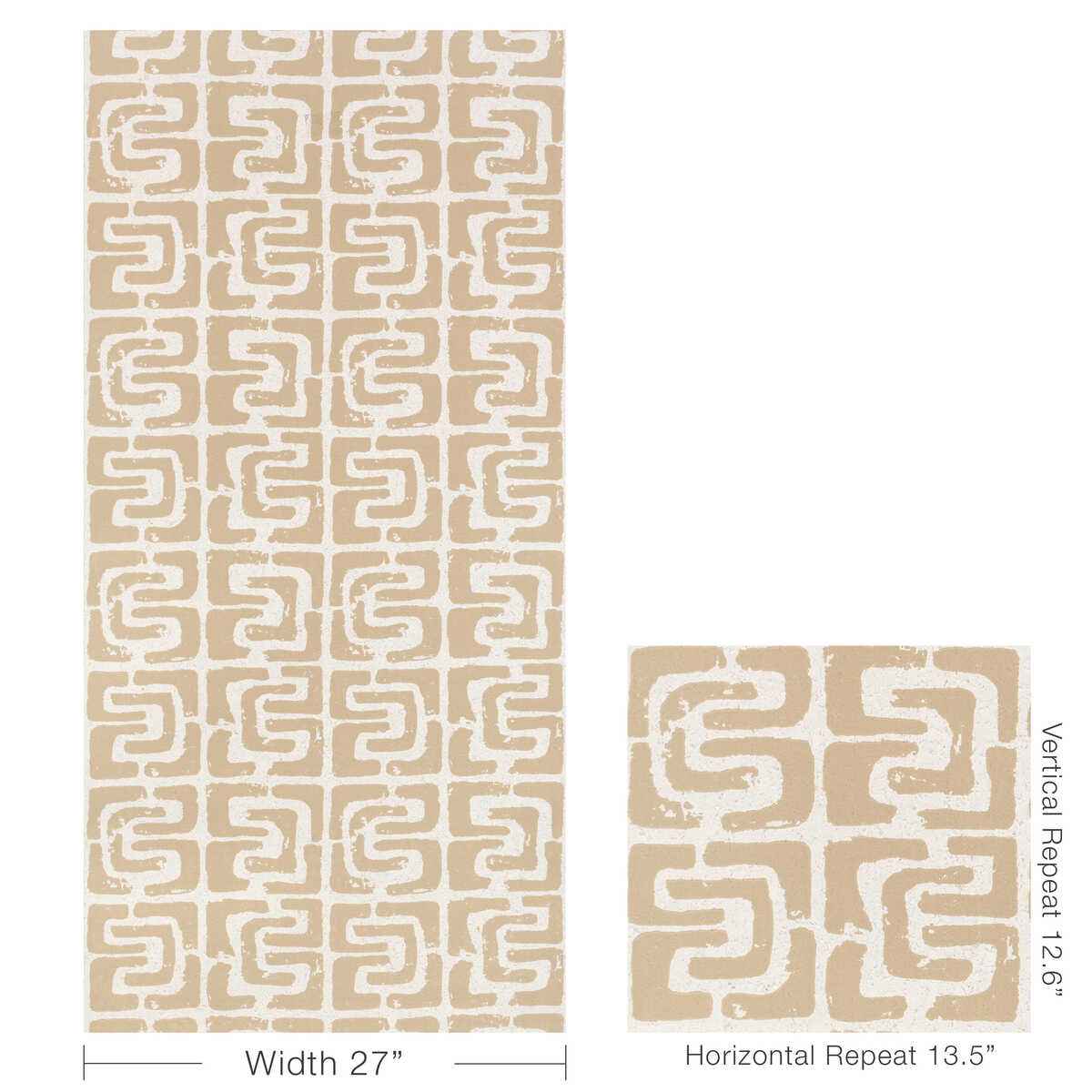 Oui-Bloc-Due-Sand-Kravet-Couture-Wallpaper - KRAVET COUTURE Wallpaper