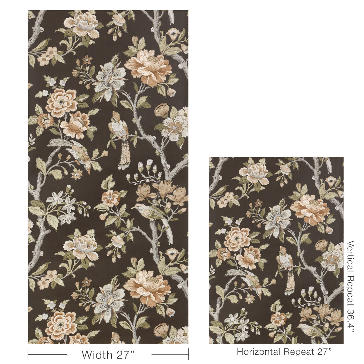 Symphony Wp - Chocolate - Kravet Couture Papel pintado