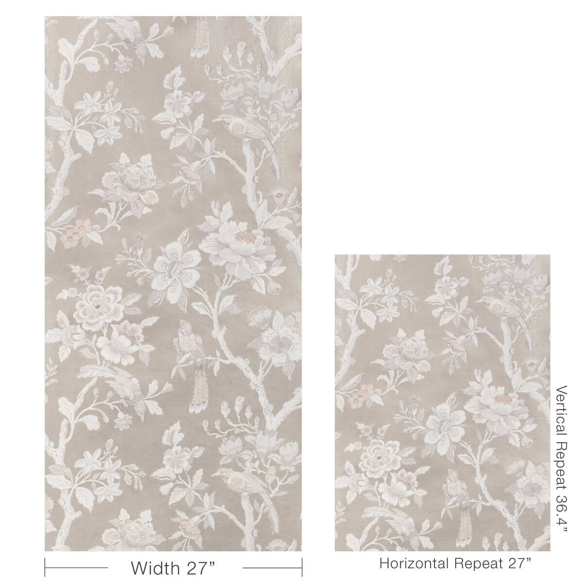 Symphony Luster Wp - Rose - KRAVET COUTURE Wallpaper