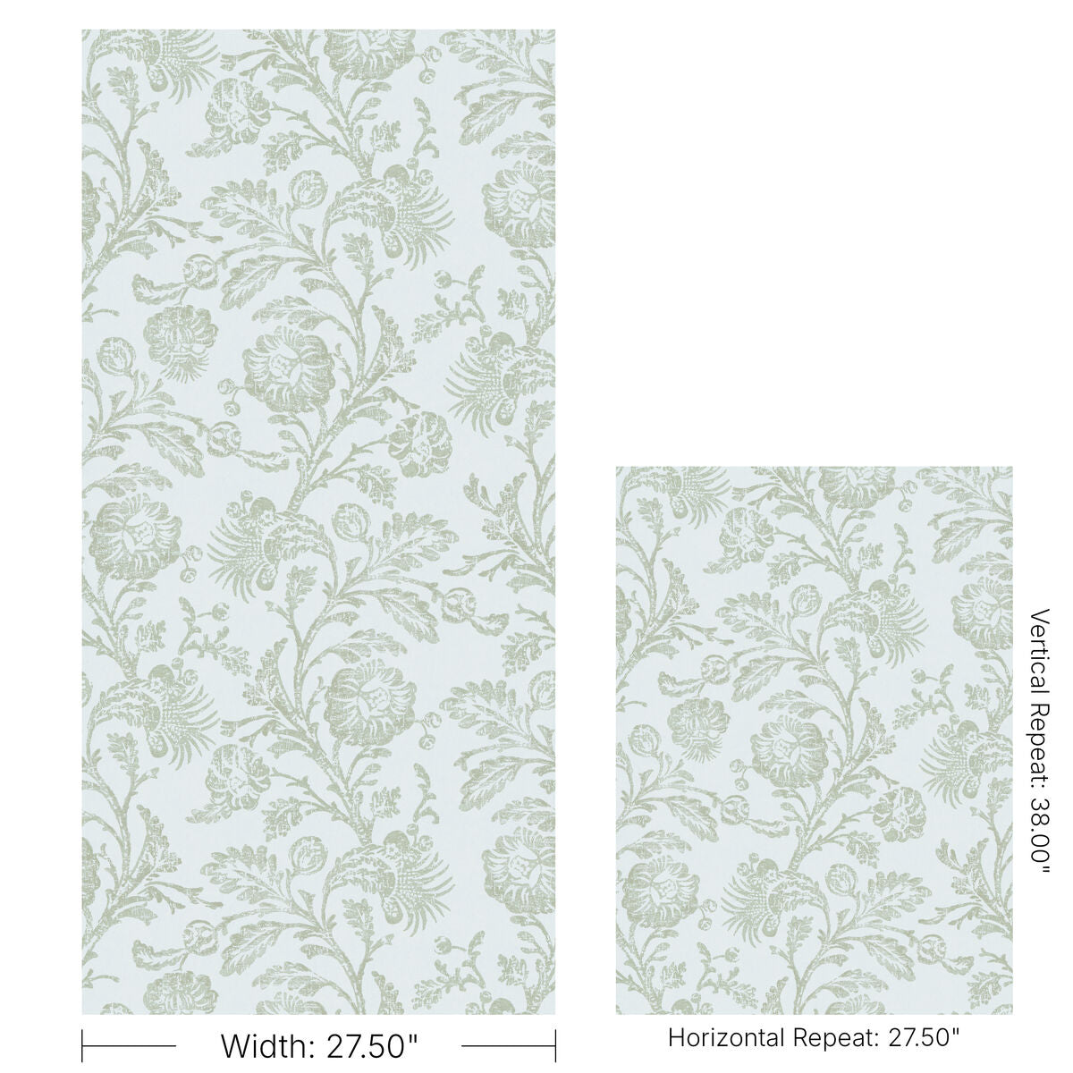 Eunice Vine Wp - Surf Green - Kravet Couture Wallpaper