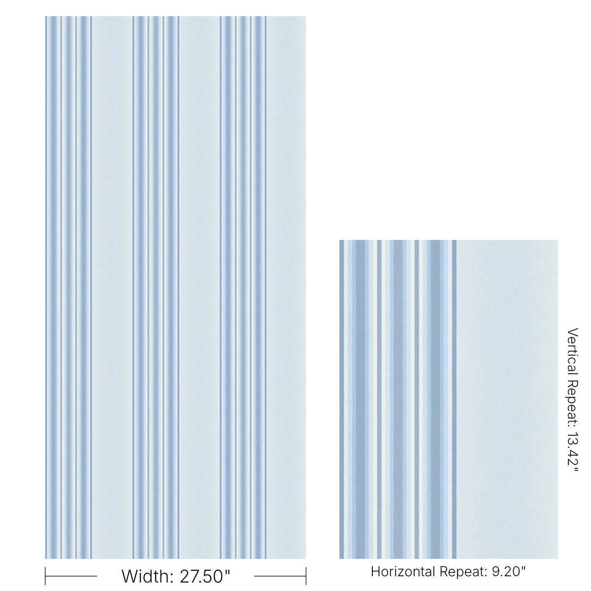 Stuart Stripe Wp - Blue Bay - Kravet Couture Wallpaper