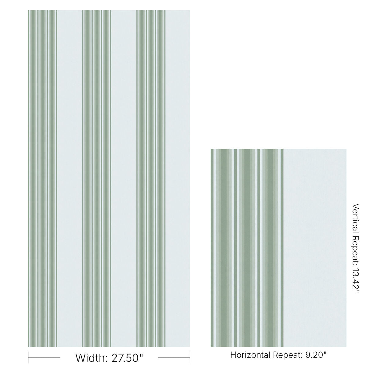 Stuart Stripe Wp - Surf Green - Kravet Couture Wallpaper