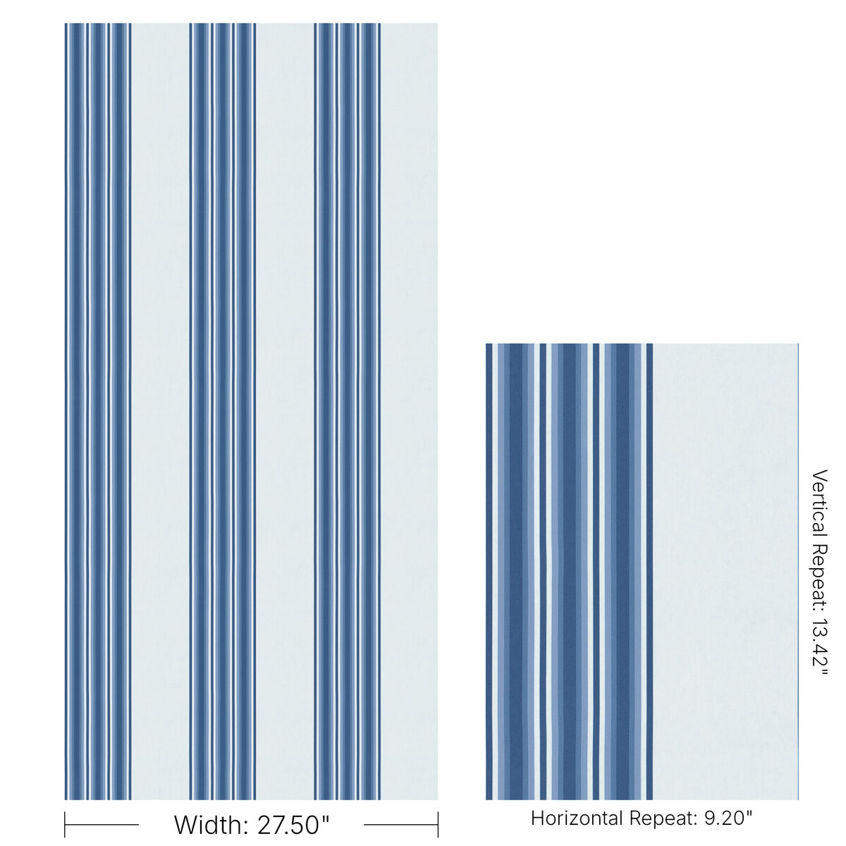 Stuart Stripe Wp - Boca Blue - Kravet Couture Wallpaper