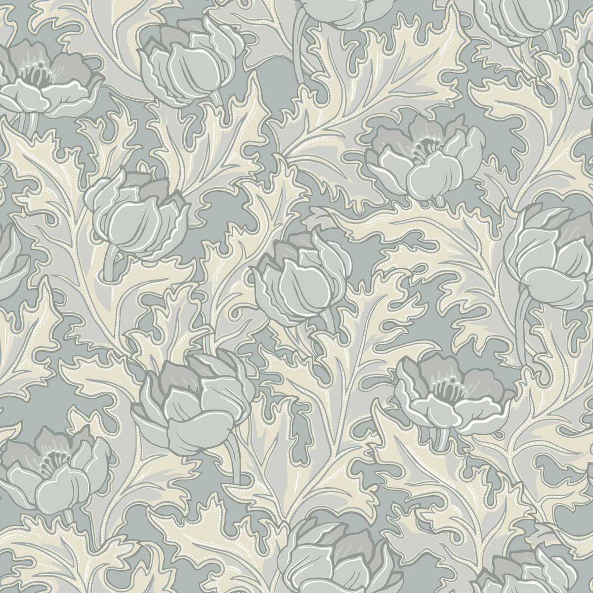 Willem - Manor Blue - WINFIELD THYBONY Papel pintado