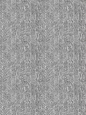 Combed Stripe Wallcovering - Ebony