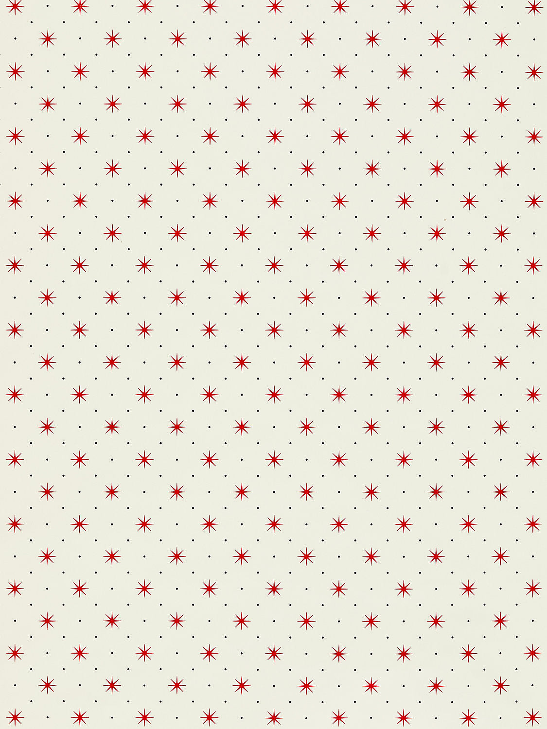 Trixie - Red & Black On White - Scalamandre Wallpaper