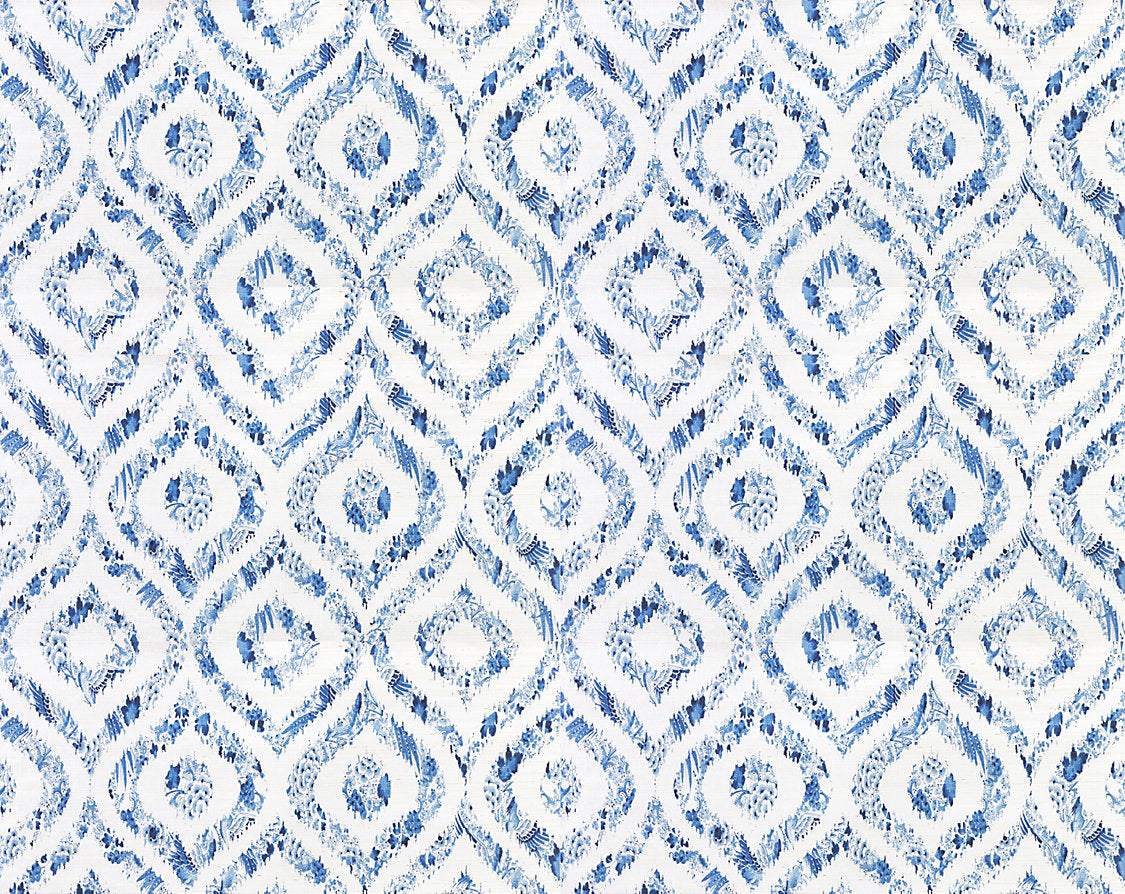 Ikat - Blue - Scalamandre Wallpaper