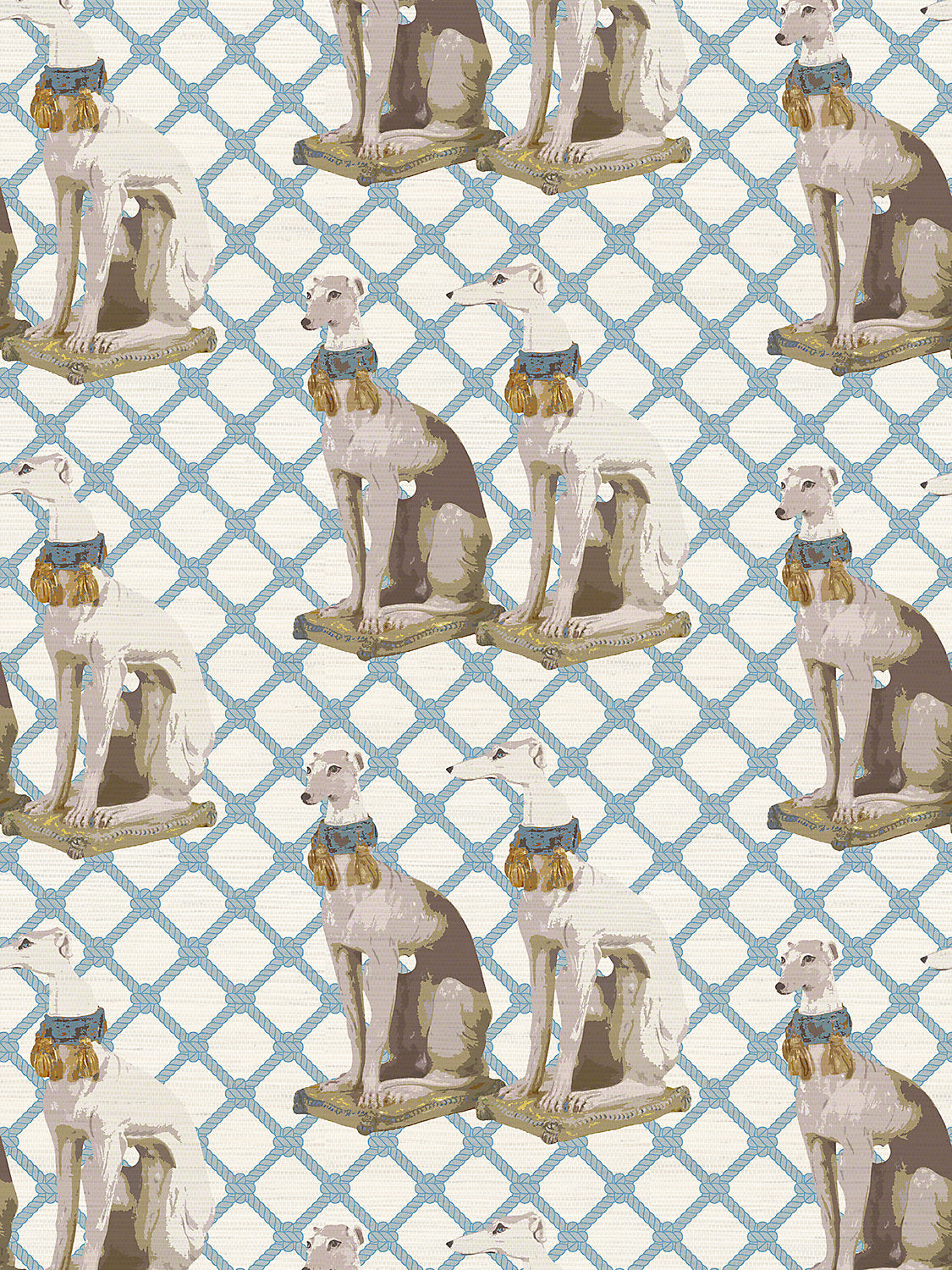 Regal Greyhound - Wyeth - Scalamandre Wallpaper