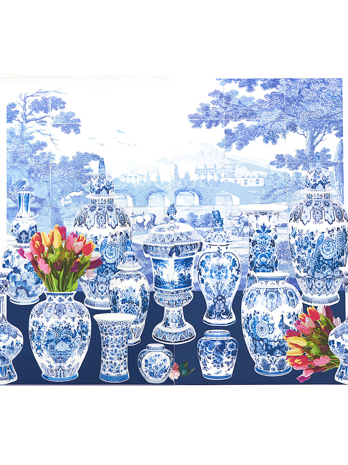 Garniture Scenic | Tulips - Blue - Left Panel