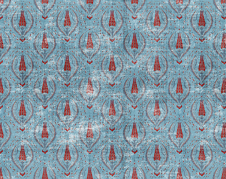 Byzantine Jewel - Blue - Scalamandre Wallpaper