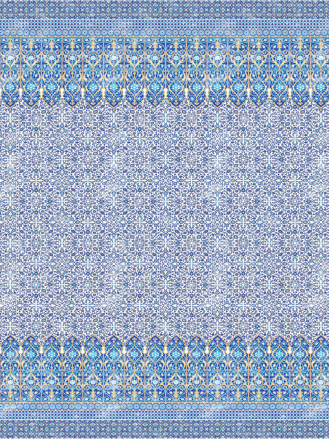 Iznik Overdye | Panel - Classic - Scalamandre Wallpaper