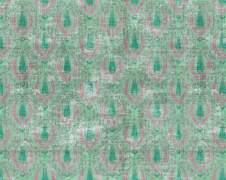 Byzantine Jewel - Green - Scalamandre Wallpaper