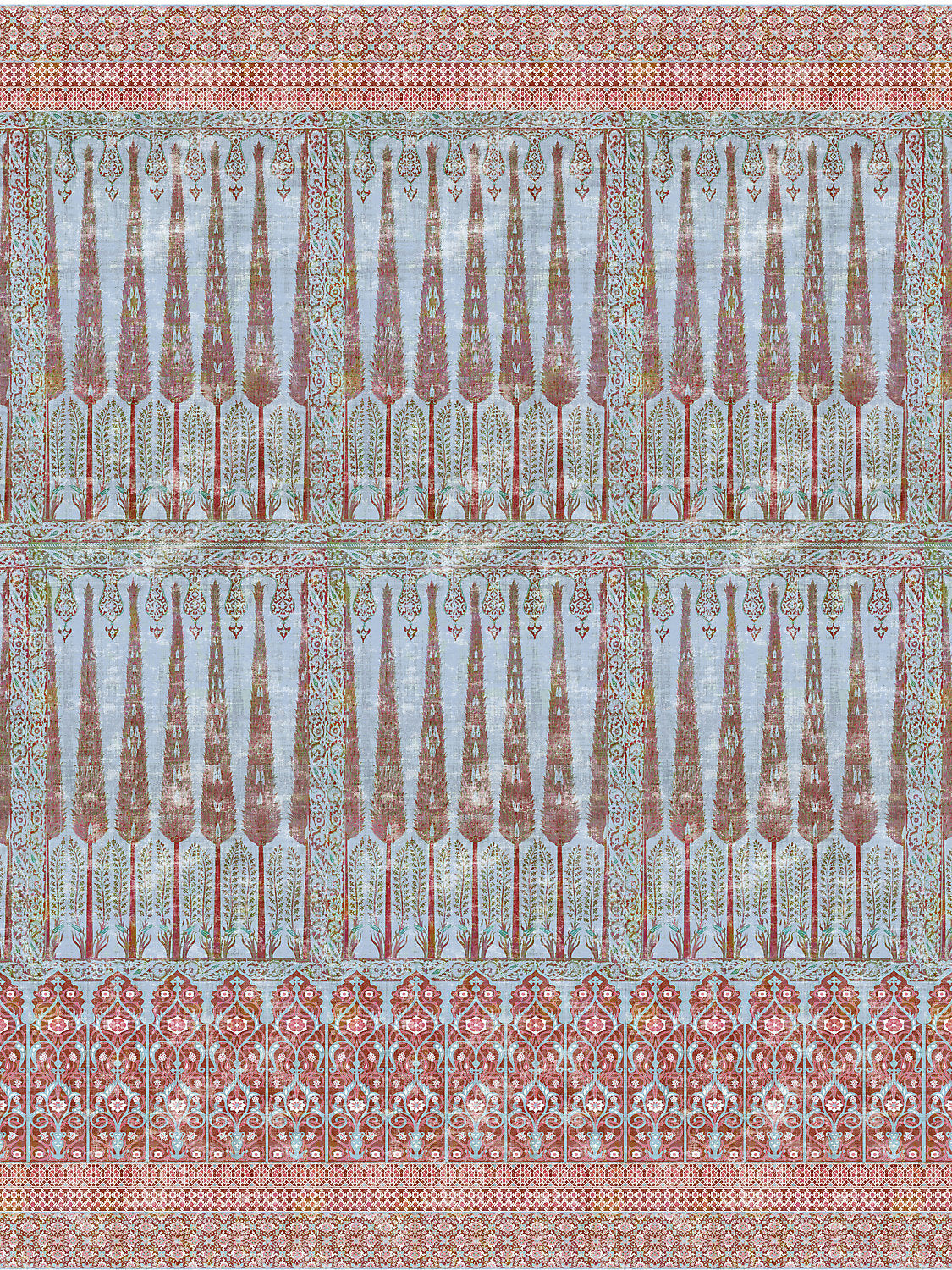 Topkapi Garden | Panel - Turquoise Red