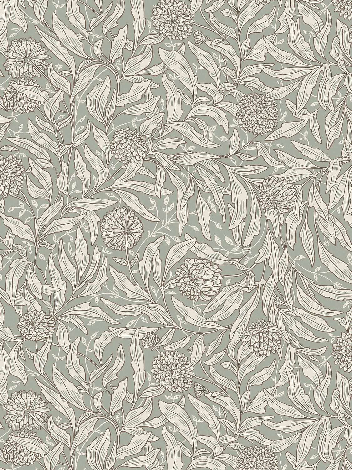 Olof - Sage Green - Scalamandre Wallpaper