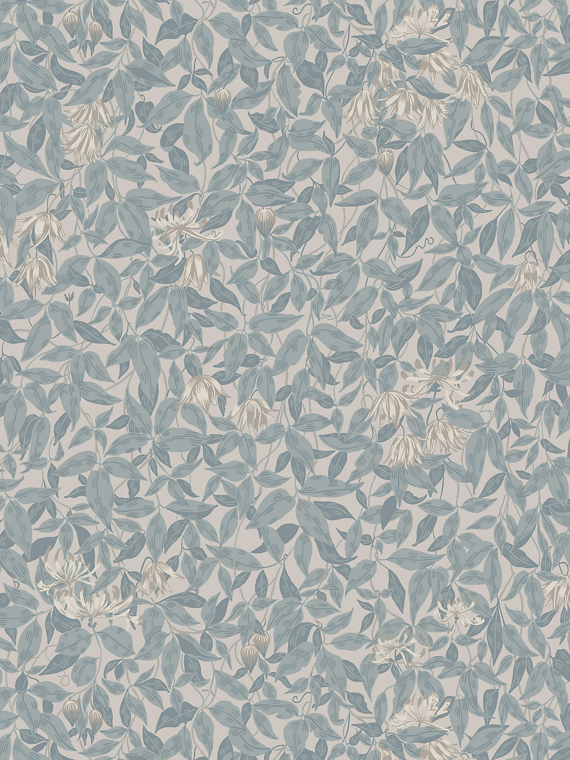 Linnea - Misty Blue - Scalamandre Wallpaper