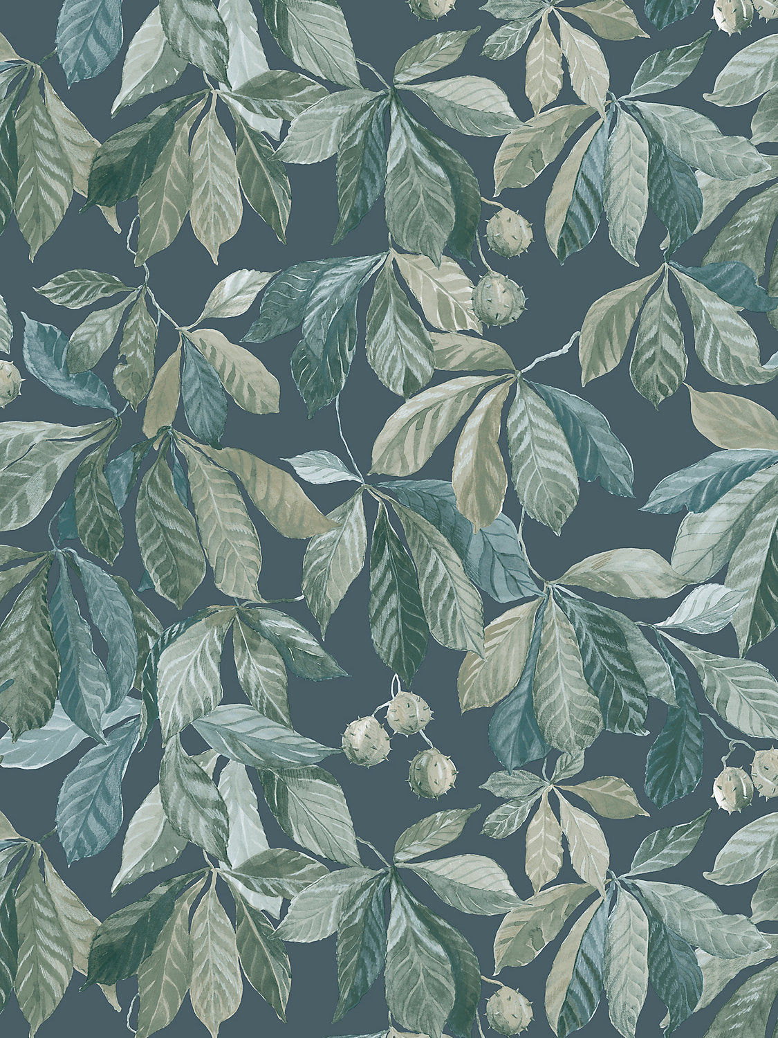 Kersti - Indigo - Scalamandre Wallpaper