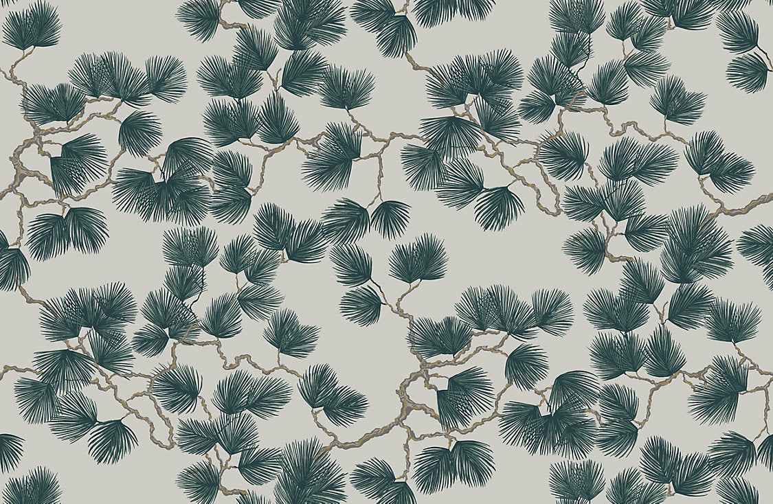 Pine - Green by Scalamandre Wallpaper - Scalamandre Wallpaper