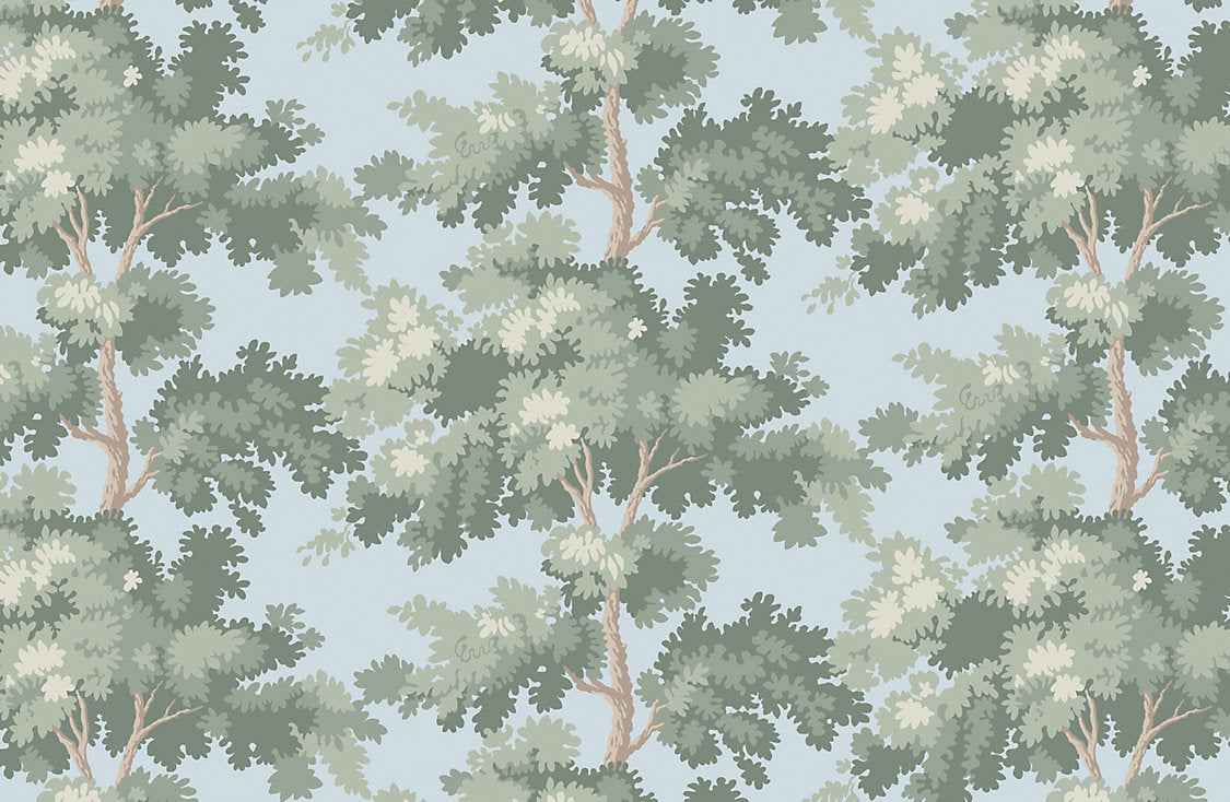 Raphael - Sky Blue by Scalamandre Wallpaper