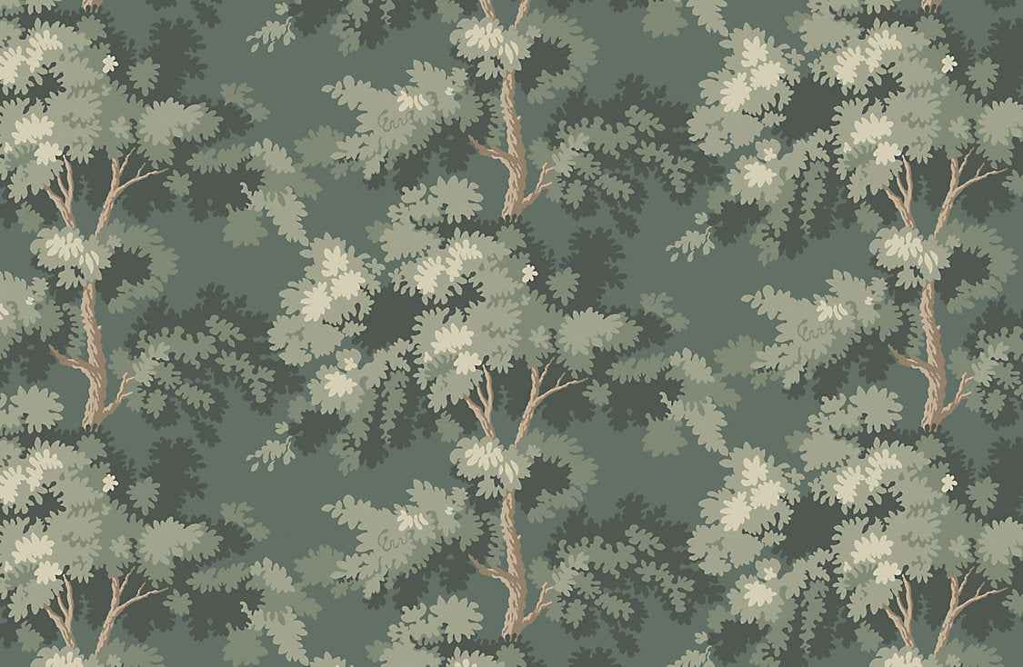 Raphael - Moss Green by Scalamandre Wallpaper - Scalamandre Wallpaper
